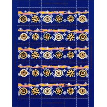 1992 - Grønland - Julemærkeark - 2-sidet takket - Ufoldet - "Julen og krystaller".